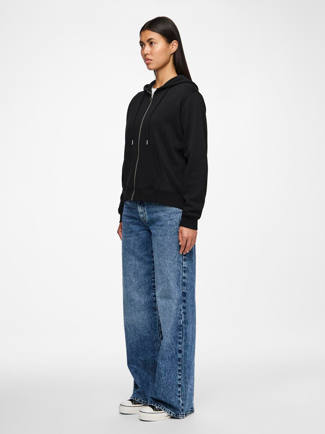 PCCHILLI Sweatshirt Zip - Black